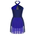 thumbnail image 7 of iiniim Women's Figure Ice Skating Dress Shiny Rhinestones Halter Lyrical Ballet Dancewear Navy Blue S, 7 of 7