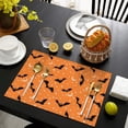 thumbnail image 4 of Halloween Bats with Moons and Stars Summer Placemats Table Placemats Set Of 4-Linen Kitchen Washable Placemats Table Mats 11.8"x17.7" Non-Slip Heat Resistant, 4 of 6