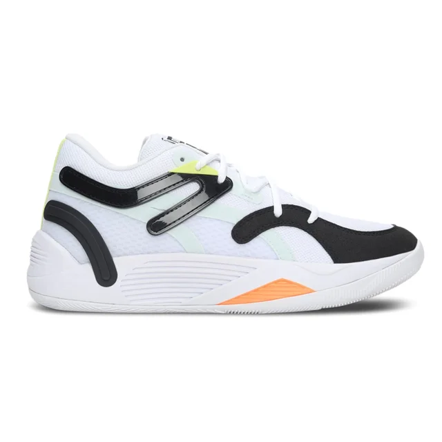 PU & MA Trc Blaze Court Basketball Mens White Sneakers Athletic Shoes 376582-06