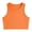 Orange, variant on FASHOFT Toddler Girl Shirts Sporty Solid Color Cropped Sleeveless Top Elastic Comfy Summer Outdoor Leisure Daily Casual Youth Wear Toddler Girl Summer Tops Black 3-6 Years