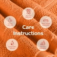 thumbnail image 2 of RIVERSIDE 3 Piece Cotton Towel Set Bath 27x54 and Hand 16x28 Towel with Washcloth 12x12, Lightweight & Soft - Orange, 2 of 9