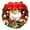 Bright Red, variant on Gustave 12inch Artificial Christmas Wreath Merry Christmas Bowknot Wreath Pine Flower Garland for Front Door Wall Xmas Holiday Party Decoration