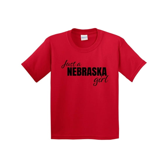 Inktastic Just a Nebraska Girl Born and Raised Youth T-Shirt