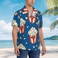 thumbnail image 6 of Cute Kids Pop Corn Men's 3d Print Casual Button Down Shirts, Novelty Hawaiian Short Sleeves Xl, 6 of 8