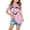 Pink, variant on Baby Girl Clothes Graphic Round Neck Crop Top Girls Short-Sleeve T-Shirt Tops