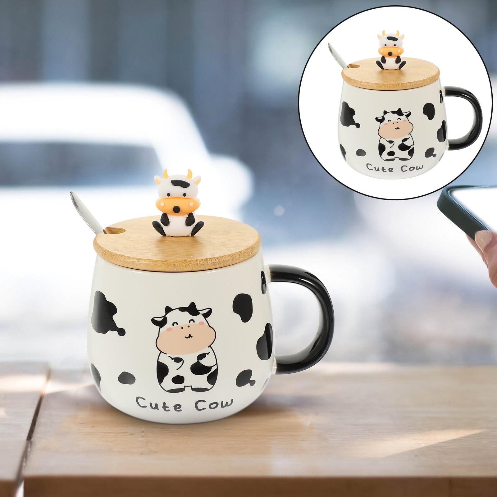 Cute Cartoon Big Eyes Water Cup Mug Home Plastic Water Cup with Handle  Coffee Cold Drink