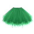 thumbnail image 2 of XIAONU Womens Skirts Candy Colored Tulle Puff Skirt With A Half Length Design Trendy Pleated Short Dancing Skirt, 2 of 3
