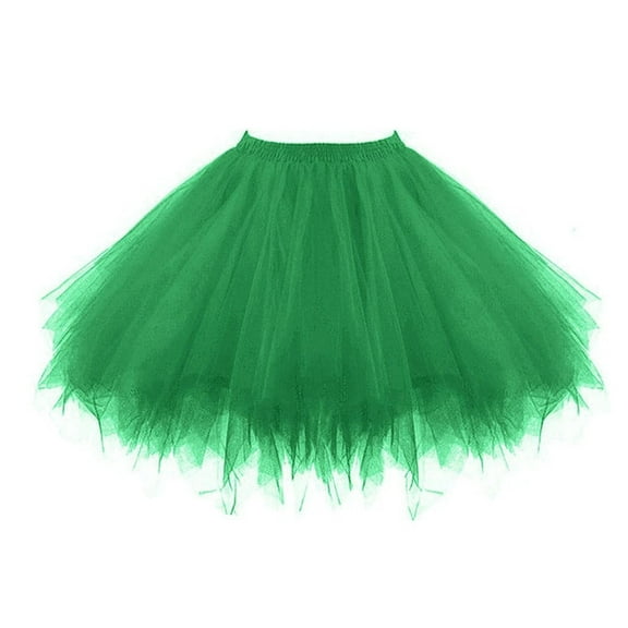Idoravan Women's Basic Versatile Skirt Clearance Womens High Quality Pleated Gauze Short Skirt Adult Tutu Dancing Skirt