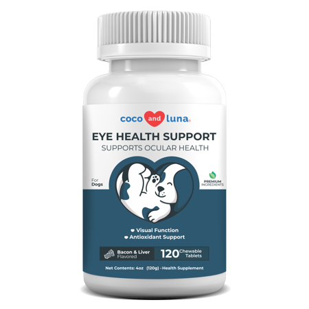 UPC: 0697478183603 | Coco and Luna Eye Health – Eye Vitamins for Dogs – 120 Chewable Tablets