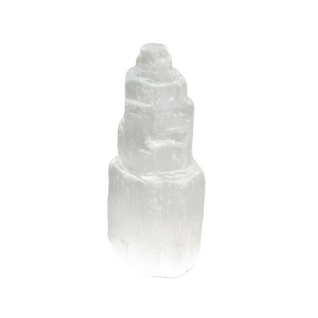 Selenite Crystal Stone Tower Negative Chakra Energy Balance Healing