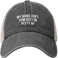 thumbnail image 2 of My Name Isn't Tom But I'm Petty Hat, Adjustable Mesh Caps, Retro Washed Hat, 2 of 7