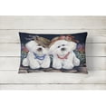 thumbnail image 2 of Carolines Treasures PPP3247PW1216 Bichon Frise Sisters Canvas Fabric Decorative Pillow  12H x16W multicolor, 2 of 3