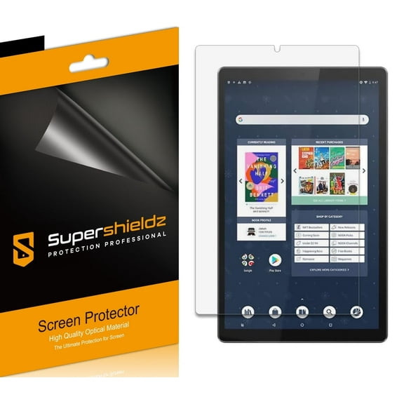 [3-Pack] Supershieldz for Barnes & Noble Nook 10" HD Tablet Screen Protector, Anti-Bubble High Definition (HD) Clear Shield