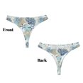 thumbnail image 3 of Fotbe Algae Corals and Seashells Tanga Sin Costuras para Mujer con Estampado – Panties Invisibles, Transpirables y Cómodos para Uso Diario-Small, 3 of 6