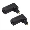 thumbnail image 1 of 2PCS Digital Audio Video Cables Digital Optical 90 Degree Audio Cable Adapter Male to Female Right Angle Toslink,2 * Digital Audio Video Adapter,Black, 1 of 6