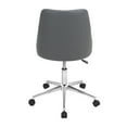 thumbnail image 4 of Marche Contemporary Adjustable Office Chair with Swivel in Grey Faux Leather By, 4 of 5