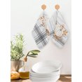 thumbnail image 4 of White Pumpkins Fall Kitchen Dish Towels for Drying Dishes Set of 2, Thanksgiving Botanical Grey Striped Wooden Waffle Weave Microfiber Hand Tea Bathroom Towels Quick Dry & Absorbent Towel 12x12, 4 of 7