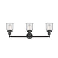 thumbnail image 4 of Innovations Lighting  Bell 3 Light 30" Bath Vanity Light Clear/Matte Black, 4 of 5