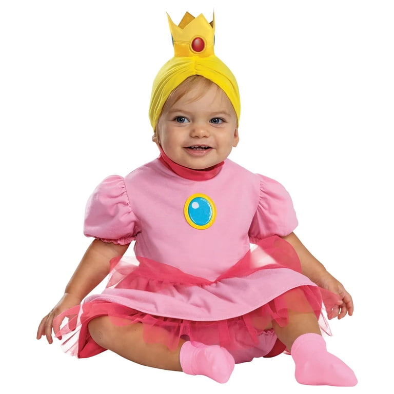princess peach dress toddler Super Mario Bros. Princess Peach Posh Infant Costume 6-12 Months