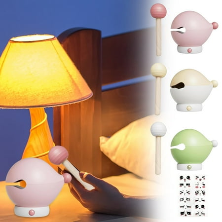 

Tswift Little Night Light Stress Reducing Wooden Fish Lamp Hitting Will Make It Brighter Wooden Fish Night Light For Anxiety And Meditation 3 Level Light For Stress Anxiety
