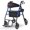 Blue, variant on Foldable Rollator Walkers with Padded Seat, 8-Wheel, for Seniors, Rolling Walker with Cup Holder & Footrest, Blue, 300 lb Limit