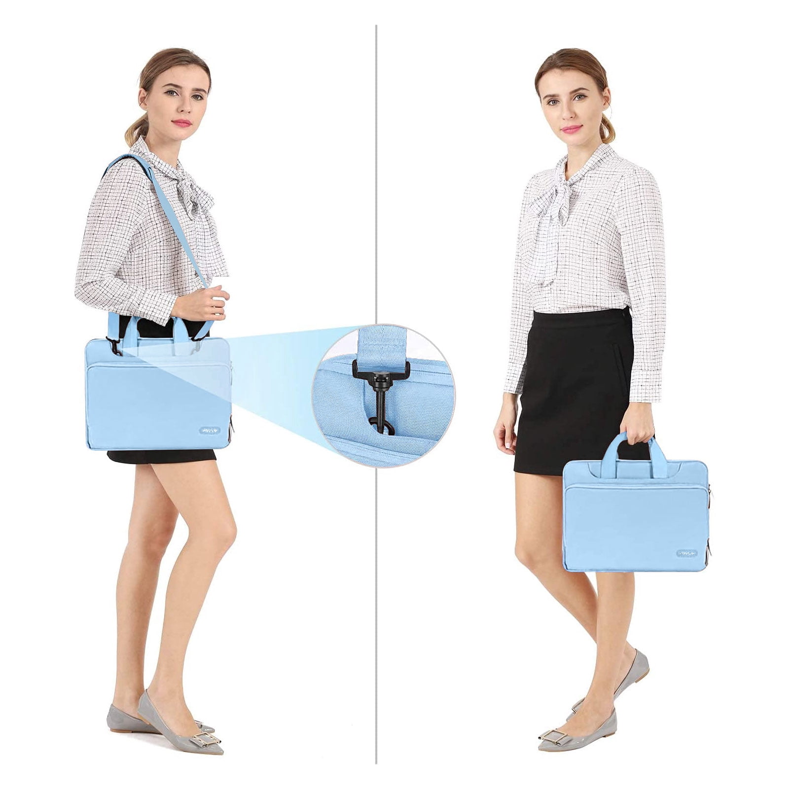 MOSISO Laptop Bag with Belt 360 Protective Laptop Shoulder Messenger Bag Case Sleeve for 15 inch 15.6 inch Notebook&MacBook Pro 16 inch 2023-2019 M2 A2780 M1 A2485 Pro/Max A2141/Pro 15 A1398
