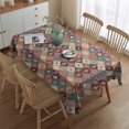 thumbnail image 2 of Boho Bohemia Flower Rectangle Tablecloth 60"x84",Waterproof Polyester Rectangle Table Cloth, Wipeable Spillproof Polyester Tablecloth for Dining, Camping, Indoor and Outdoor, 2 of 5
