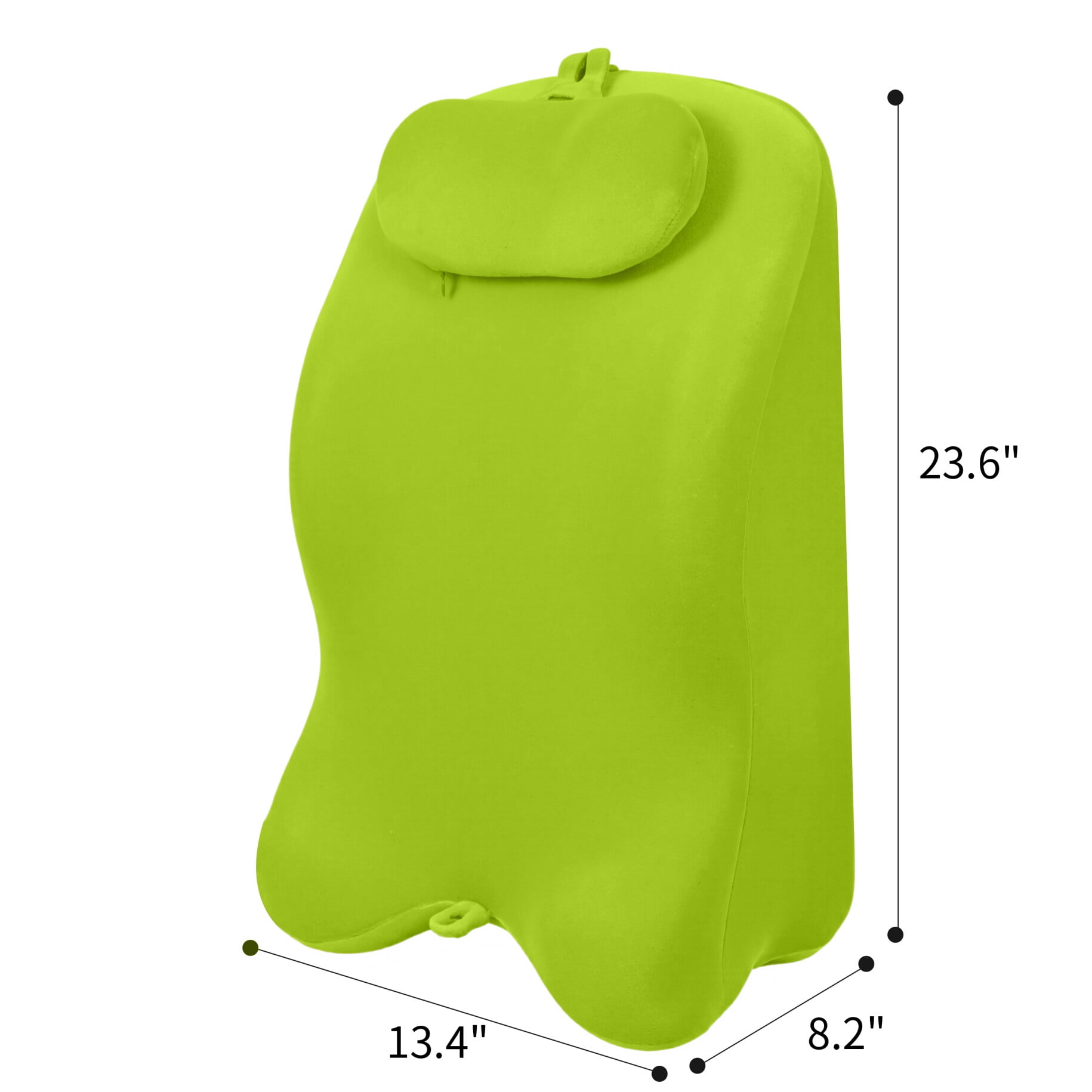 Multifunctional Ergonomic Wedge Pillow with Spinal Posture Support,Memory Foam Wedge Pillow with 40° Angle Tilt Design,Prone Pillow with Removable Cover and Small Headrest,for Home Office,Green
