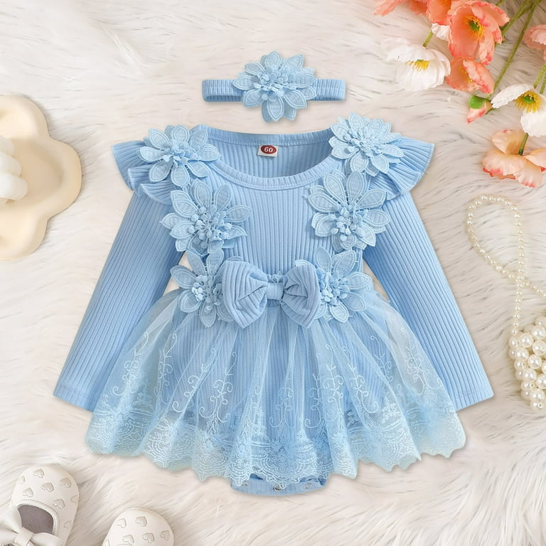 Dagaeig Baby Dresses Lace Romper Dress Short Sleeve Ruffle Mesh Tutu Dress 0 3 6 12 18 Months Cute Jumpsuits with Headband(Blue,9-12 Months) - Walmart.com Dagaeig Baby Dresses Lace Romper Dress Short Sleeve Ruffle Mesh Tutu Dress 0 3 6 12 18 Months Cute Jumpsuits with Headband(Blue,9-12 Months) - Walmart.com