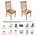 thumbnail image 5 of Summer Watermelon Seat Covers for Dining Room Chairs Set Of 4,Stretch Printed Washable Chair Seat Cover with Elastic Ties and Button,Removable Waterproof Couch Cushion Covers, 5 of 6