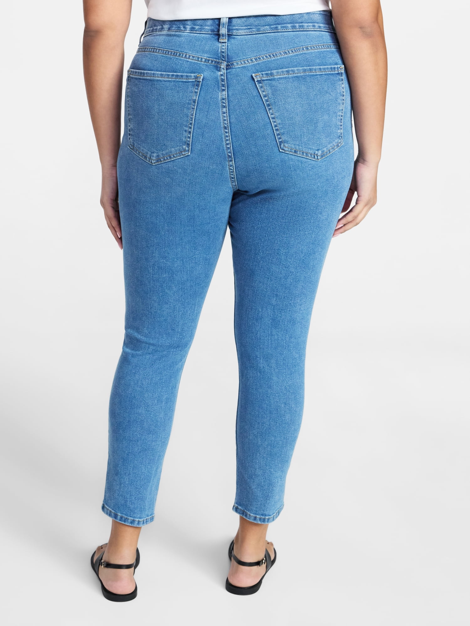 Terra & Sky Women's Plus Signature Denim Skinny Jeans with Control Panel, Sizes 16W-26W