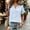 Blue, variant on GZWYHT Cotton Linen Women's Summer Tops Boho V Neck Pleated Blouses Dressy Casual Short Sleeve Shirts Vacation Outfits Blue L