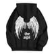 thumbnail image 3 of MHFRRA Sudadera con Capucha Informal con Estampado de Ángel de Invierno, Forrada, Cálida, Suave y Cómoda, para Uso Diario Negro, 3 of 3