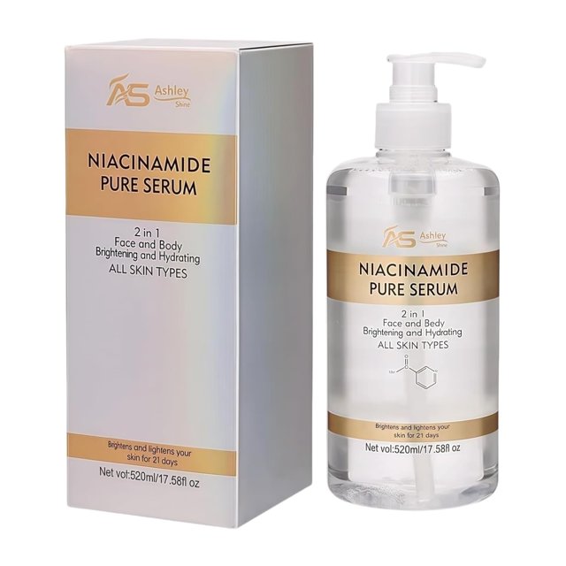 Sérum Ashley Shine Niacinamida, 520 ml, hidratante para rostro y cuerpo