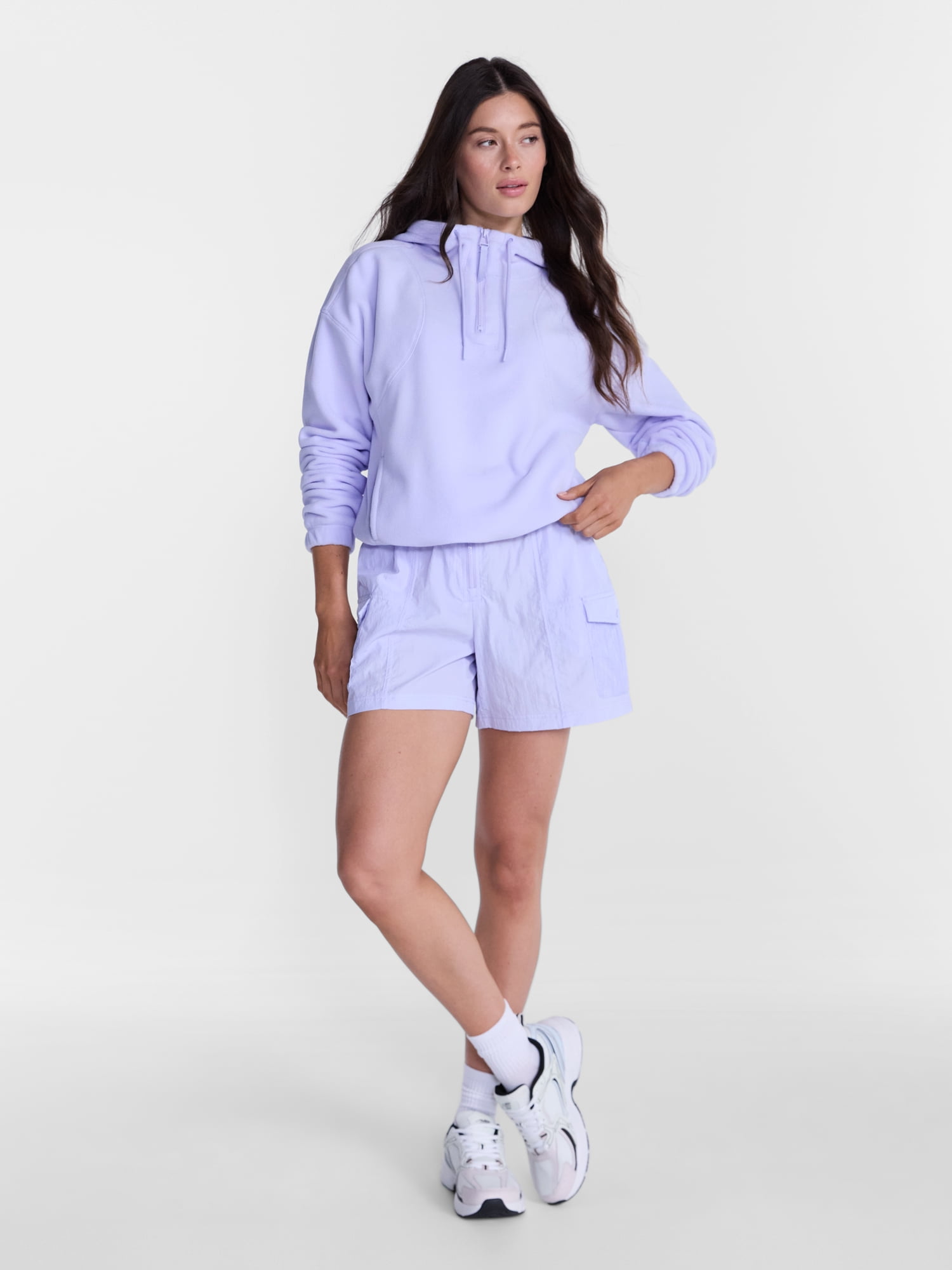 Avia Women's Quarter Zip Fleece Hoodie, Sizes XS-XXXL