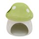 thumbnail image 1 of Adorable hábitat de cerámica con forma de hongo para hámsteres, cueva para animales pequeños. Verde, 1 of 9