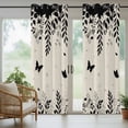 thumbnail image 5 of Outdoor Curtains for Patio Waterproof, Spring Botanical Outdoor Privacy Panels Grommet, Black Eucalyptus Butterfly Rustic Blackout Outside Curtains for Porch/Cabana/Pergola/Gazebo 54"x95", 1 Panel, 5 of 8