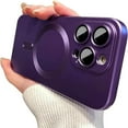 thumbnail image 2 of Decase for iPhone 15 Pro Compatible with Mag Safe Case,Camera Lens Protector,Slim Magnetic Shockproof Anti-Scratch Anti-Fingerprint Skin Friendly Matte Back Cover Case for iPhone 15 Pro,Purple, 2 of 5
