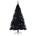 thumbnail image 2 of vidaXL Artificial Half Christmas Tree with Stand Black 240 cm PVC, 2 of 5