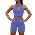 thumbnail image 2 of Wancir Workout Sets for Women 2 Piece High Waisted Seamless Leggings with Padded Stretchy Sports Bra Sets Gym Clothes, 2 of 6