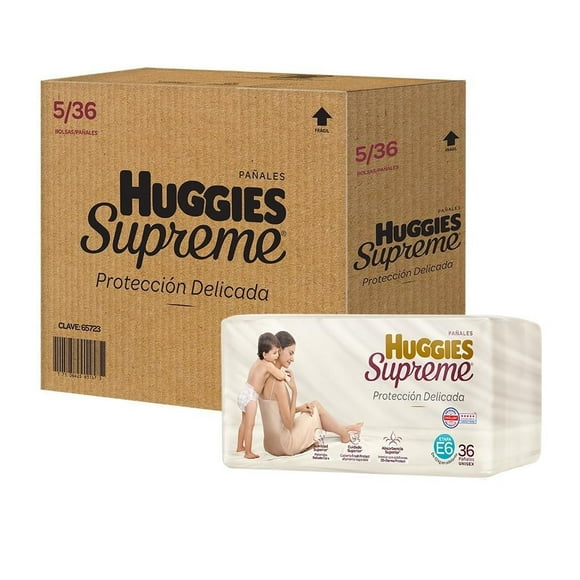 Pañales Huggies Supreme etapa 6 unisex 180 piezas