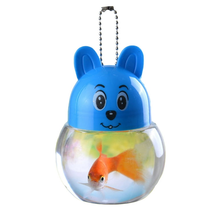 YEUHTLL Portable Fish Tank Handheld Plastic Mini Aquarium Transparent Fish  Keeper Fishbowl for Turtle Pet Fish Starter Kit 