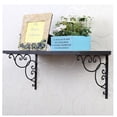 thumbnail image 4 of 2PCS Iron Decorative Hanging Brackets Shelf Brackets Wall Mounted Floral Shelf Brackets - Black, 4 of 5