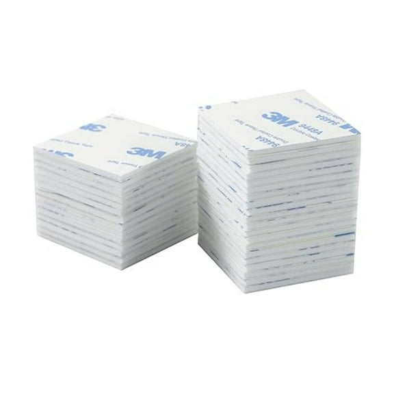 Double Sided Foam Tape Heavy Duty Mounting Tape, Super-Sticky Adhesive Mounting Suitable for Walls and Door, Wood, Metals, Glass, Papers 40 x 40 x 2 mm (White 60Pcs)