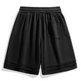 thumbnail image 4 of DPTALR George Mens Athletic Shorts Elastic Waist Casual Pajama Short with Pocket Gym Workout Short Shorts #Black Big and Tall Men XXXL, 4 of 9