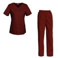 thumbnail image 1 of Women's Scrubs Set Scrub Top and Pants Scrubs Set, 1 of 3