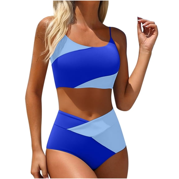 gakvbuo Bikini Sets For Women Two Piece Swimsuits Summer Beach Swim Bathing Suits Women Solid Backless Bikini Bandage Two-Pieces Swimwear Swimsuit Beachwear Set