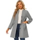 thumbnail image 1 of Abrigo largo elegante de invierno para mujer con cuello en V y un solo pecho Gris L, 1 of 6