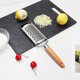 thumbnail image 4 of Rallador ergonómico con mango de madera y cuchillas de acero inoxidable para queso, ralladura de limón, jengibre, verduras, apto para lavavajillas, herramienta de cocina multiusos., 4 of 7