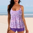 thumbnail image 2 of Ayfxijin Printed High Waist Conservative Tankini for Women - Two Piece Bathing Suit S-XXL, 2 of 8